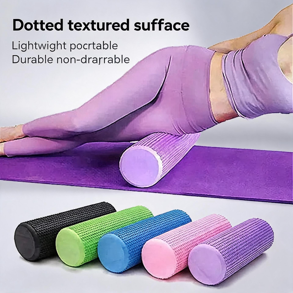 Pilates Yoga Home - ヨガローラー ラウンドEVAフォームシリンダー 六角形ローラー ピラティスエクササイズ用 ホームワークアウト強化