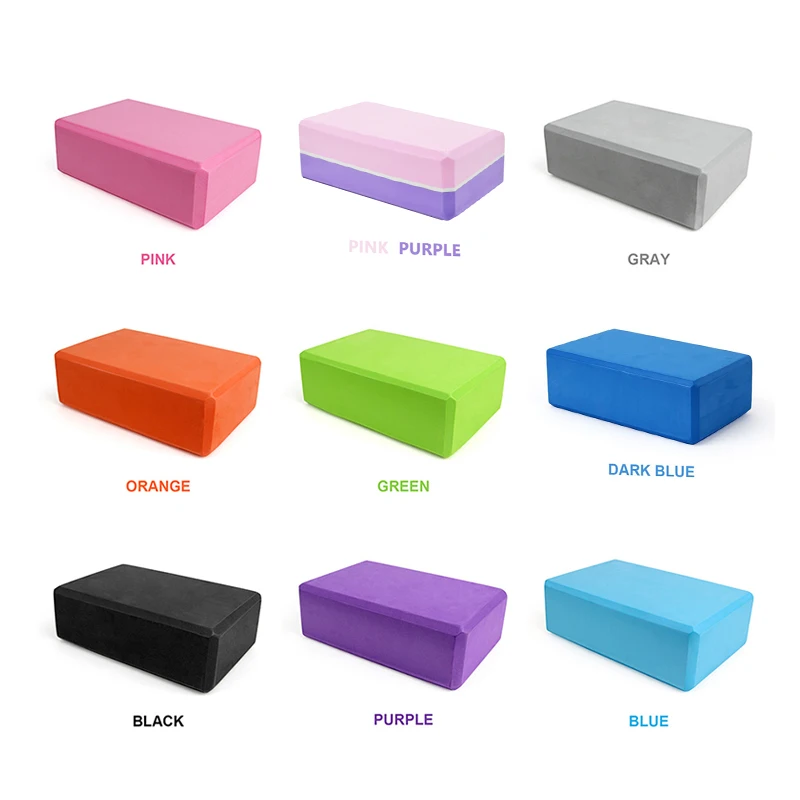 Pilates Yoga Block - EVAフォームヨガブロック小道具レンガジムピラティスヨガコラムバックエクササイズボディービルフィットネススポーツトレーニング機器家庭用