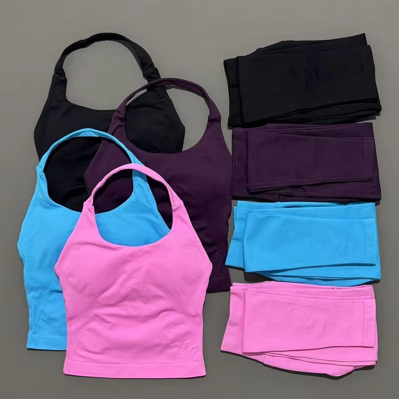Pilates Yoga Clothes - 2ピース スポーツウェア レディース ヨガセット ジム服 スポーツウェア