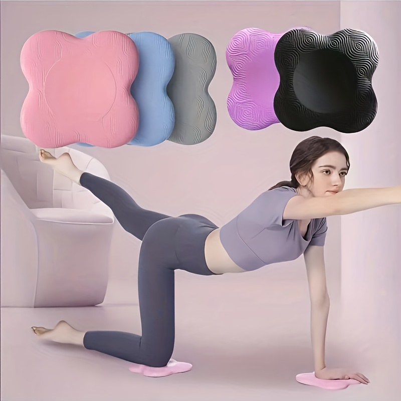 Pilates Yoga Knee Pads - 2 個の厚みのある滑り止めヨガ膝保護パッドピラティスヨガ膝パッド低反発フィットネス TPE フォームフラットサポートパッド