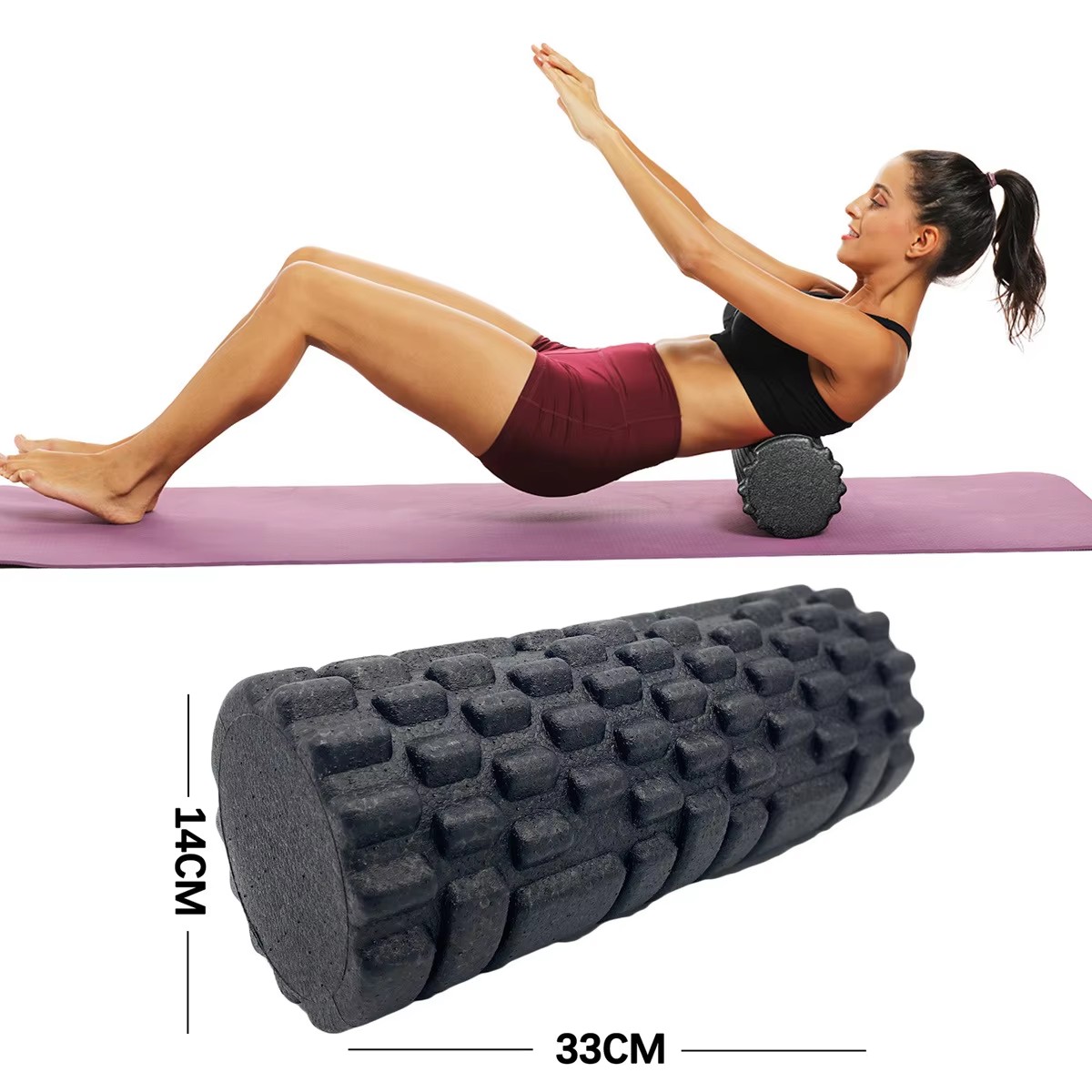 Pilates Yoga Home - 30/33 センチメートルフィットネスフォームローラーヨガマッサージローラー EPP ピラティスフォームボディ筋肉マッサージローラー治療演習ジムホームエクササイズ