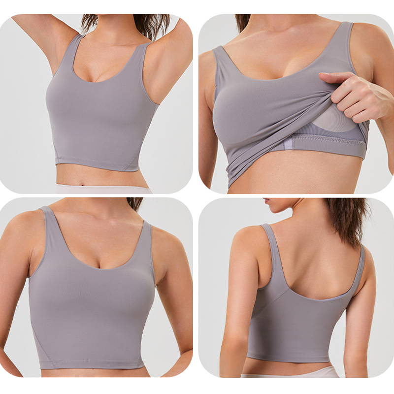 Pilates Yoga Clothes - 女性用ヨガベスト、トレーニングとピラティスのアクティブウェア、ランニングトップ、体操服、スポーツブラ、アクティブウェア、女性用キャミソールブラ