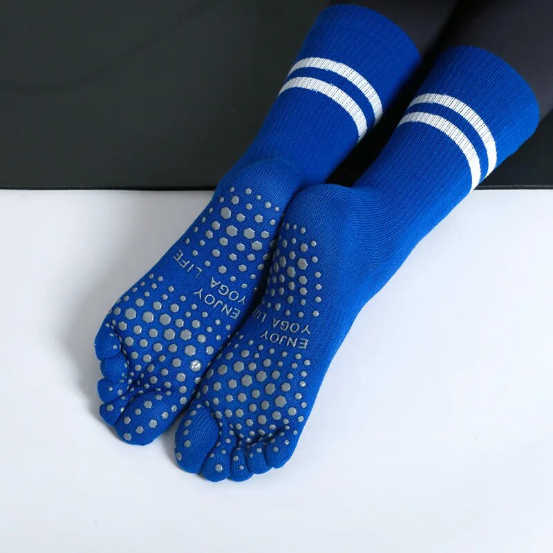 Yoga Pilates Yoga - ハーフチューブヨガソックス,通気性,滑り止め,5本の指,スポーツ,綿,フィットネス,ダンス,バレエ,屋内,床