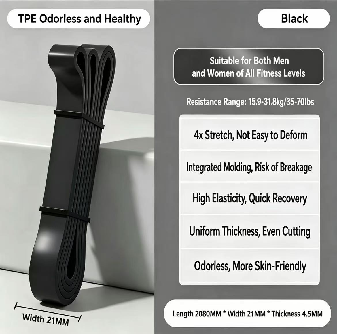 TPEレジスタンスバンド 6段階強度 エクササイズバンド プ - Difference Pilates And Yoga のレビューと価格