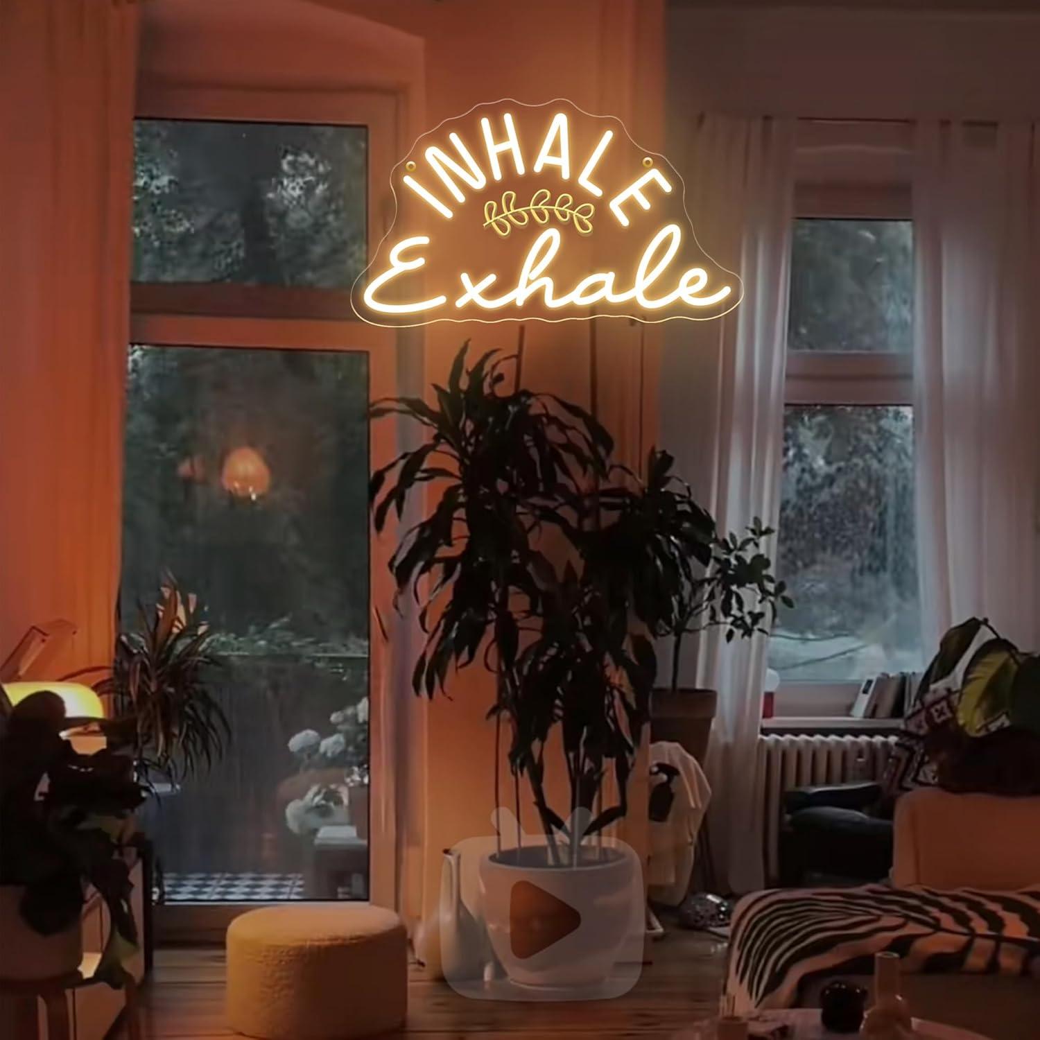 インヘール・エクスヘールネオンサイン調光可能なLEDライト、 - Pilates Yoga Wellness のレビューと価格