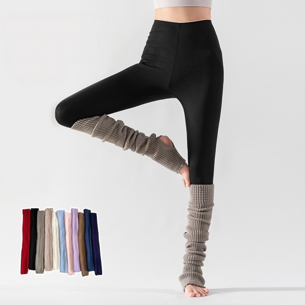 日常着用ニーハイバレエレッグウォーマー無地フットカバーロング - Yoga Pilates Girl のレビューと価格