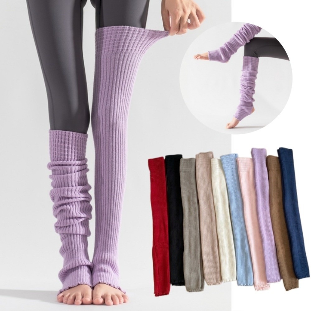 日常着用ニーハイバレエレッグウォーマー無地フットカバーロング - Yoga Pilates Girl のレビューと価格