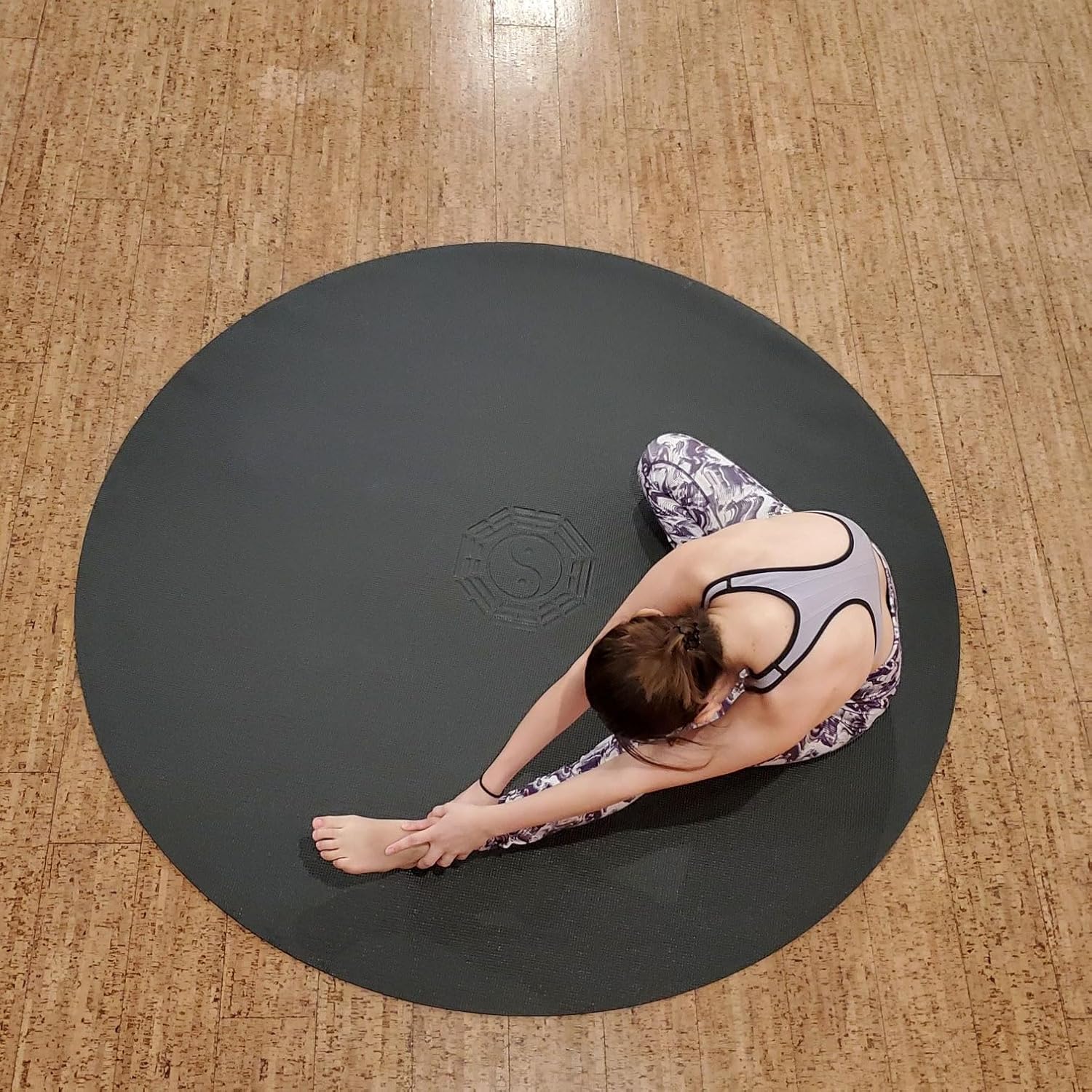 大型円形TPEヨガマット、紫、瞑想、ピラティス、太極拳用 - Pilates Yoga And Tai Chi のレビューと価格