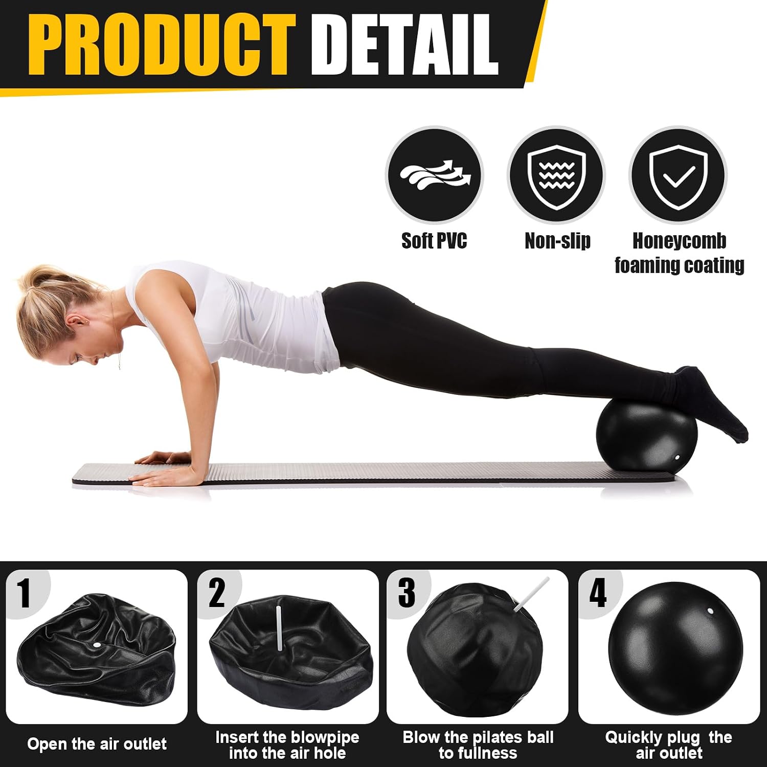 18個入りピラティスリング＆ボールセット、小型エクササイズサ - Pilates Yoga Tone のレビューと価格