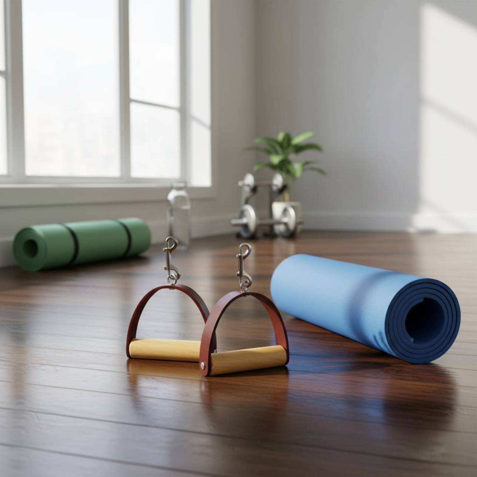 2ピースピラティスリフォーマーハンドル、ジム用ヘビーデューテ - Pilates & Yoga Tina Fehrenbach のレビューと価格