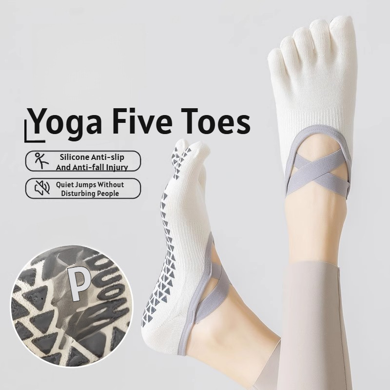 夏用薄手の5本指ヨガソックス、屋内スポーツ専用、滑り止めヨガ - Yoga Pilates Yoga のレビューと価格