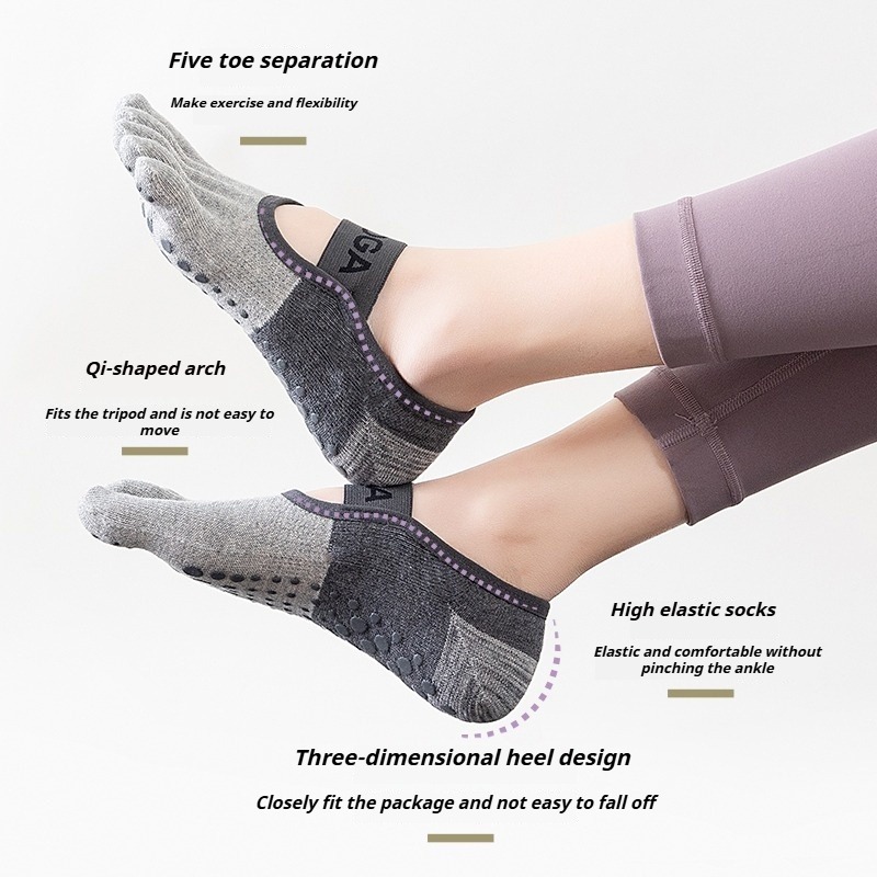 プロのピラティス用滑り止め付き五本指アンクルソックス 女性用 - Yoga Pilates Yoga のレビューと価格