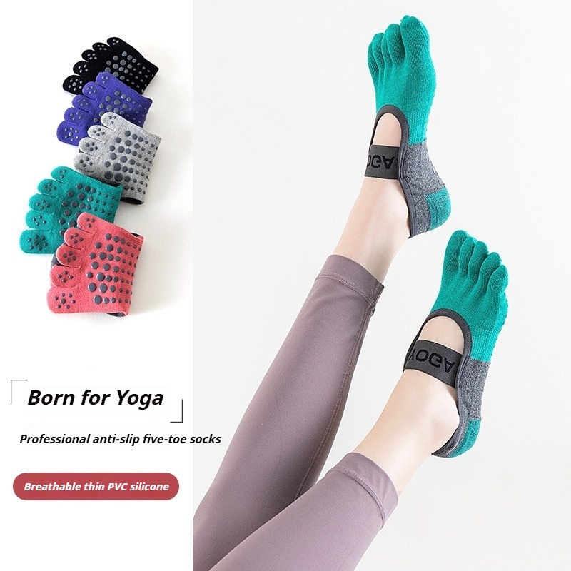 プロのピラティス用滑り止め付き五本指アンクルソックス 女性用 - Yoga Pilates Yoga のレビューと価格