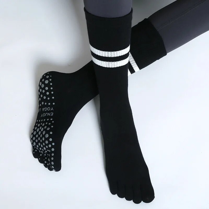 ハーフチューブヨガソックス,通気性,滑り止め,5本の指,スポ - Yoga Pilates Yoga のレビューと価格