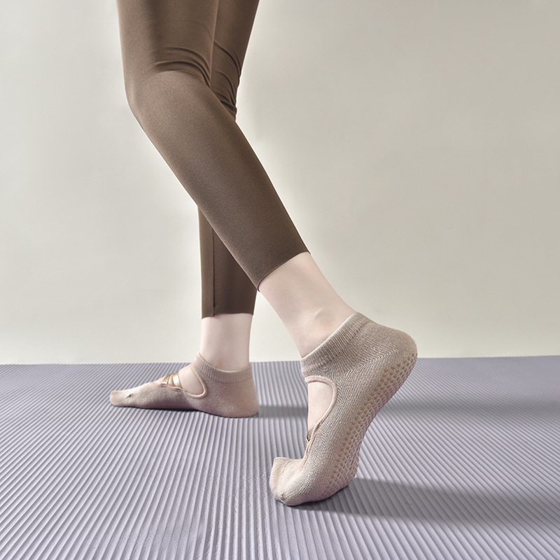 2 ペア通気性綿吸汗性ヨガソックスシリコーン滑り止めフロアソ - Pilates Yoga Clothes のレビューと価格