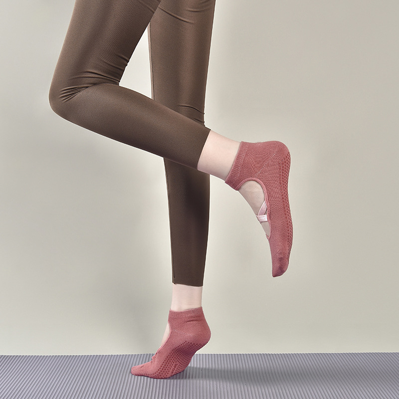 2 ペア通気性綿吸汗性ヨガソックスシリコーン滑り止めフロアソ - Pilates Yoga Clothes のレビューと価格