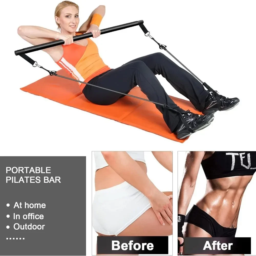 ポータブルヨガピラティスバースティック、レジスタンスバンド付 - Pilates Yoga Tone のレビューと価格