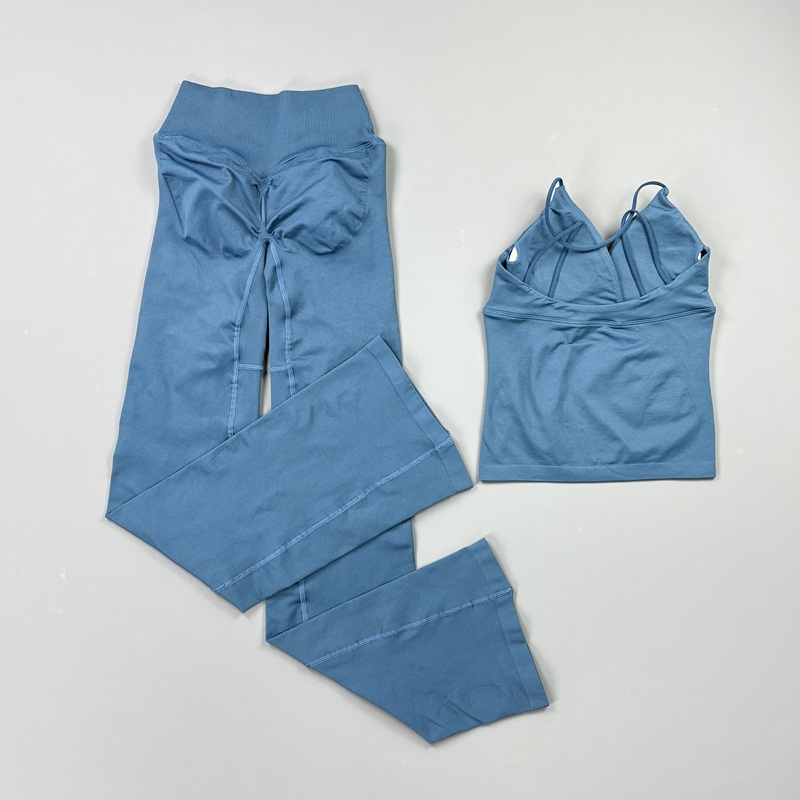 2ピース レディース シームレス ヨガ ワークアウトセット  - Pilates Yoga Clothes のレビューと価格