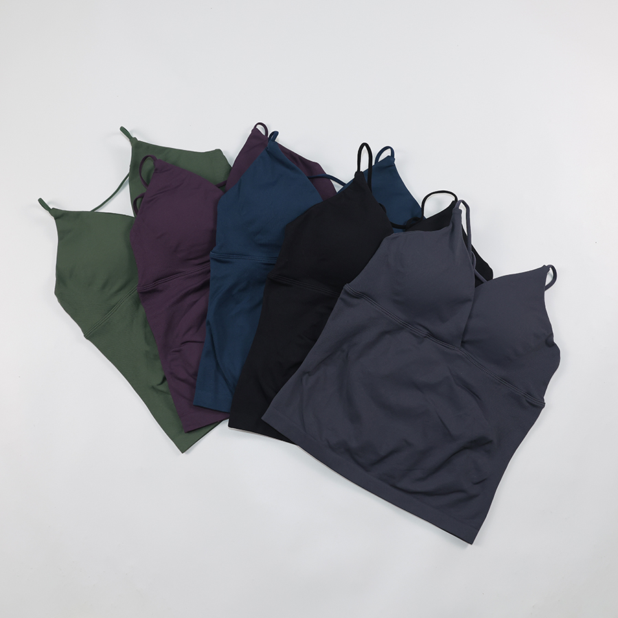 ツイストフロントバックレスジムトップ女性用外出トップスパッド - Pilates Yoga Clothes のレビューと価格