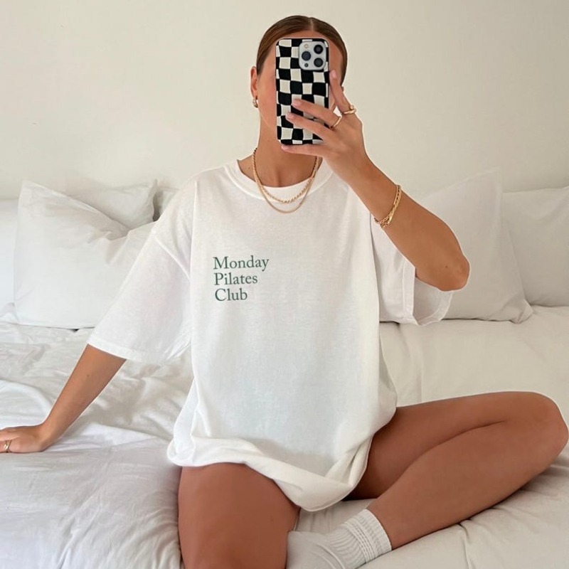ピラティス用シャツ マンデー ピラティス クラブ ヨガ用Tシ - Pilates Yoga Wellness のレビューと価格
